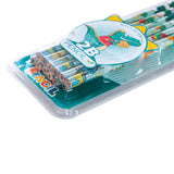Eazy Kids 12-Pack 2B Pencils with Eraser Includes Sharpener -Green