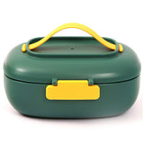 Eazy Kids 2 Compartment Lunch Box With Spoon 850ml - Green