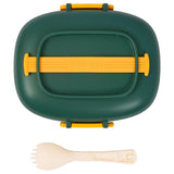Eazy Kids 2 Compartment Lunch Box With Spoon 850ml - Green