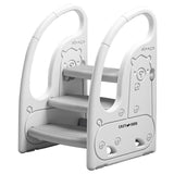Eazy Kids 3 Step Stool - Grey