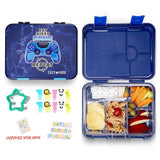 Eazy Kids Eat Sleep Game 5/4 Convertible Bento Lunch Box With Sandwich Cutter Set