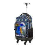 Eazy Kids Gamer 18Inch 4-Wheel Trolley School Bag With Lunch Bag and Pencil case (Set of 3)