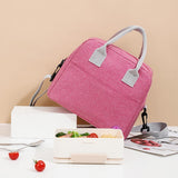 Eazy Kids Unicorn 4 Compartment Bento Lunch Box with Lunch Bag - Pink