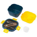 Eazy Kids 5 Compartment Lunch Box With Utensils 1700ml - Blue