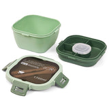 Eazy Kids 5 Compartment Lunch Box With Utensils 1700ml - Green