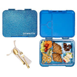 Eazy Kids Glitter 6/4 Convertible Bento Lunch Box - Blue