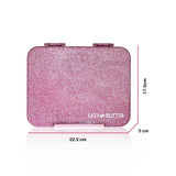 Eazy Kids Glitter 6/4 Convertible Bento Lunch Box - Pink