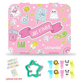 Eazy Kids Girl Power Back to School Combo Set - Pink Purple (Set of 4)