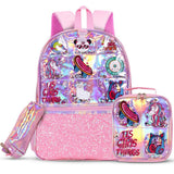 Eazy Kids It's Girl Thing Back to School Combo Set 17Inch - Pink (Set of 4)