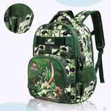 Eazy Kids Dinosaur 18Inch School Bag, Lunch Bag And Pencil Case - Green (Set of 3)