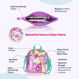 Eazy Kids Unicorn 18Inch School Bag, Lunch Bag, Activity Bag & Pencil Case - Pink (Set of 4)