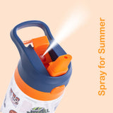 Eazy Kids Basket Ball Tritan Water Bottle With Spray 750ml - Blue