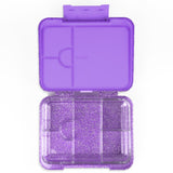 Eazy Kids Tritan Bento Lunch Box with Lunch Bag - Glitter Purple