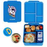 Eazy Kids Baby Astonaut Bento Boxes With Insulated Lunch Bag - Blue