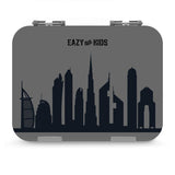 Eazy Kids Love Dubai Bento Boxes With Insulated Lunch Bag - Grey