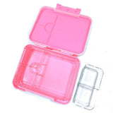 Eazy Kids Tritan Bento Lunch Box with Lunch Bag - Glitter Pink