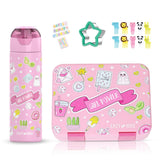 Eazy Kids Girl Power Tritan Bento Lunch Box With Water Bottle