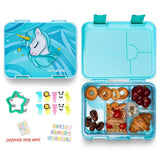 Eazy Kids Unicorn Bento Lunch Box With Sandwich Cutter Set - Green