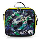 Eazy Kids T-Rex 17Inch Backpack with 4 Wheel Trolley, Lunch Bag and Pencil Case Set (Set of 4)