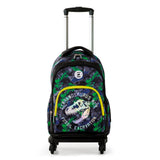 Eazy Kids T-Rex 17Inch Backpack with 4 Wheel Trolley, Lunch Bag and Pencil Case Set (Set of 4)