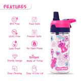 Eazy Kids Cat Tritan Water Bottle With Spray 420ml - Pink