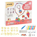 Eazy Kids DIY Kids Art & Craft Crystal Pendant Making & Coloring Set XL- Dessert