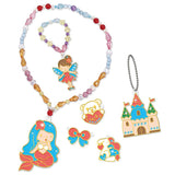 Eazy Kids DIY Kids Art & Craft Crystal Pendant Making & Coloring Set XL- Princess