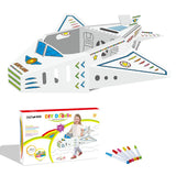 Eazy Kids - DIY Doodling Kit with Set of 6 Sketch Pens - Wearable Airplane