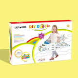 Eazy Kids - DIY Doodling Kit with Set of 6 Sketch Pens - Wearable Airplane