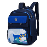 Eazy Kids Dino School Bag with Pencil Case 18Inch - Dark Blue