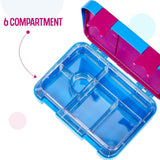 Disney Frozen Elsa Anna 6/4 Compartment Convertible Bento Tritan Lunch Box - Blue