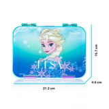 Eazy Kids Disney Frozen Princess Elsa 6/4 Compartment Convertible Tritan Lunch Box - Blue