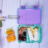 Eazy Kids Disney Frozen Princess Elsa 6/4 Compartment Convertible Tritan Lunch Box - Blue