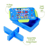 Disney Mickey & Friends 4 Compartment Convertible Bento Lunch Box - Blue