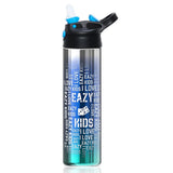 Eazy Kids Double wall Stainless Steel Water Bottle 530ml - Blue