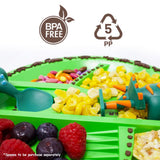 Eazy Kids Dinosaur Design Plate - Green