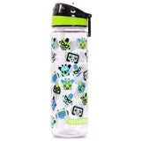 Eazy Kids Gen Z Lunch Bo, Tritan Water Bottle With Carry handle 650ml And Snack Box - Black