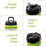 Eazy Kids Gen Z Tritan Water Bottle with Carry handle 650ml - Black