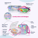 Eazy Kids Girl Power School Bag Combo Set - Glitter Pink (Set of 4)