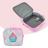 Eazy Kids Sugar Pop 17Inch Backpack with 4 Wheel Trolley, Lunch Bag and Pencil Case Set - Pink (Set of 4)