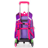 Eazy Kids Love & Hugs 16Inch School Bag With Trolley - Purple