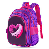 Eazy Kids Love & Hugs 16Inch School Bag With Trolley - Purple