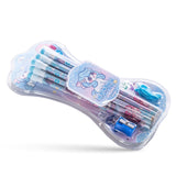 Eazy Kids 12-Piece HB Pencil Set with Eraser, Sharpener & Grip -Blue