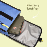 Eazy Kids Insulated, Foldable & Stylish Lunch Bag - Blue & Olive
