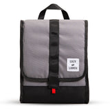 Eazy Kids Insulated, Foldable & Stylish Lunch Bag - Grey & Black