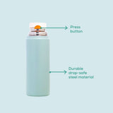 Eazy Kids Double Wall Insulated Sports Water Bottle 450ml - Green