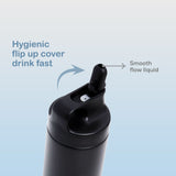 Eazy Kids Double Wall Insulated Sports Water Bottle 550ml - Black