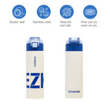 Eazy Kids Double Wall Insulated Travel Water Bottle 550ml - Blue