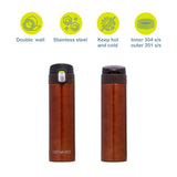 Eazy Kids Double Wall Insulated Travel Water Bottle 500ml - Antique Copper