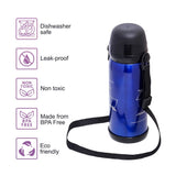 Eazy Kids Double Wall Insulated School Water Bottle 800ml - Blue